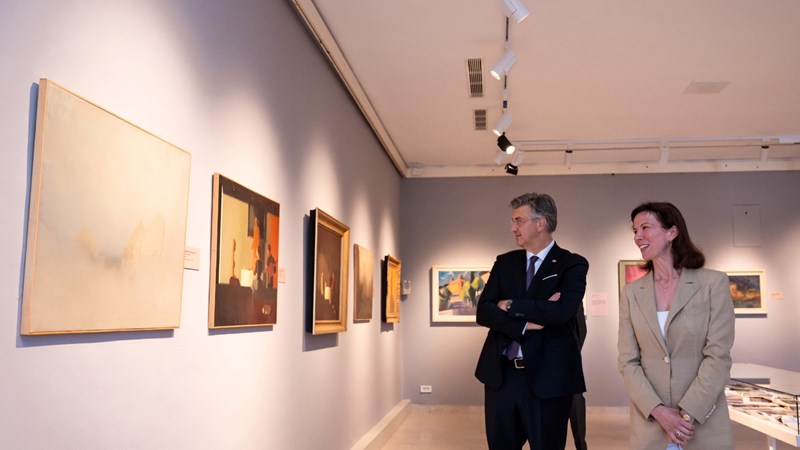 Plenković: Iznimna kolekcija obitelji Kviz jedna je od najrespektabilnijih zbirki modernog hrvatskog slikarstva